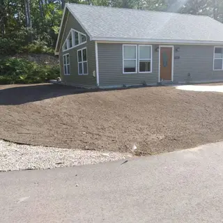 Graded bare ground prepared for hydroseeding